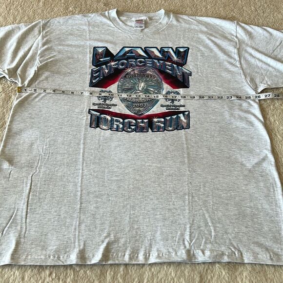 Law Enforcement torch run short sleeve shirt gray size 2XL - Picture 8 of 16